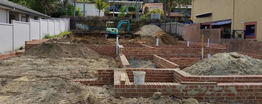 Backfilling for house slab and backyard excavation